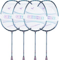 4-Pack Ultra-Lightweight Graphite Badminton Rackets