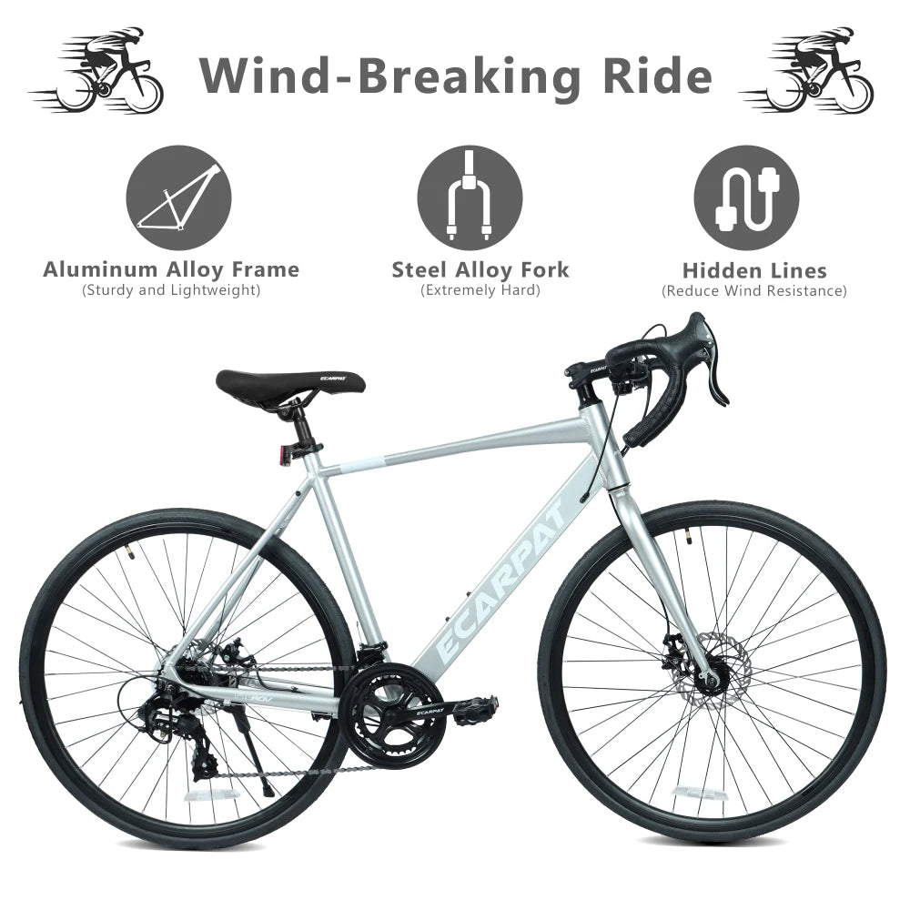 700Cx28 Road Bike: Lightweight Aluminum Frame